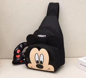 کیف دوشی فانتزی طرح میکی موس در دو رنگ قرمز و مشکی (مشکی)