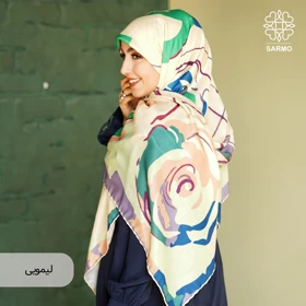 روسری نخ پنبه سوفیا (لیمویی)