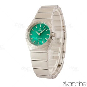 ساعت امگا کانسلیشن زنانه نقره ای ایندکس خطی صفحه سبز 105463