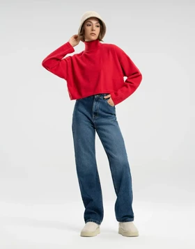 موهر یقه اسکی اور سایز (قرمز)