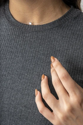 تیشرت یقه گرد آکاردئونی زنانه