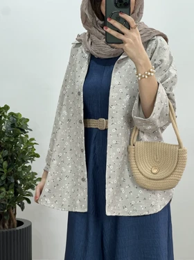 تونیک مانتویی لینن گلسا 3 کد 2964