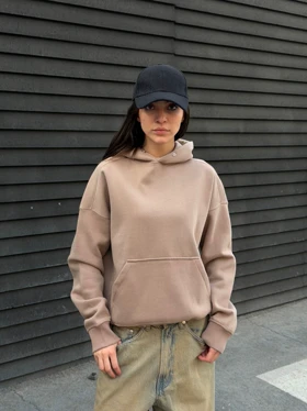 هودی اورجینال اس ان اس قهوه ای روشن/Original S&S Hoodie