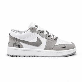کفش و کتانی مردانه مدل NIKE AIR JORDAN 1 رنگ سفید طوسی کد 2284