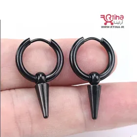 گوشواره حلقه‌ای آویز دار دخترانه و پسرانه اسپرت استایل پانک راک