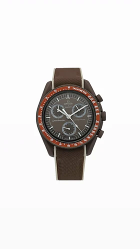 ساعت امگا سواچ قهوه ای بند رابر Omega Swatch Mission to the Desert