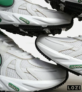 کفش کتانی مردانه و زنانه سفید سبز Nike cushlon
