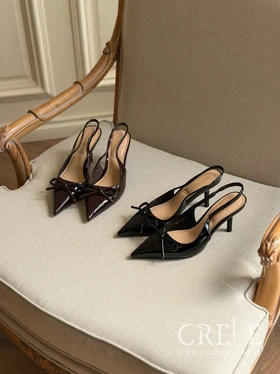 کفش ورنی پاپیونی پاشنه 8/5 سانت