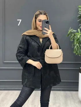 پالتو کمر دار آستین دوبل