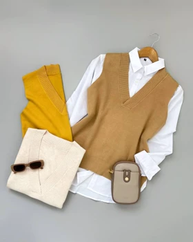 جلیقه بافت 6 رنگ کد 4143