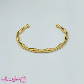 بنگل مردانه بامبو رنگ طلایی ضخامت 4 میل کد 1591
