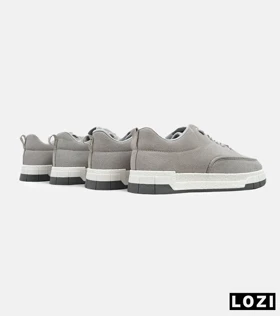کتانی مردانه طوسی سفید PULL&BEAR