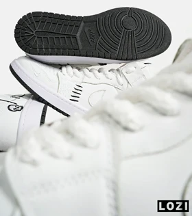 کفش کتانی ساق‌دار مردانه و زنانه سفید NIKE jordan Vodoo