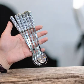 ست 6 عددی‌قاشق شربت خوری دنی هوم طرح دار / MJ160