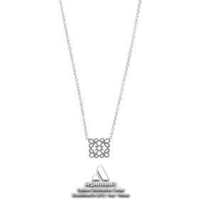 گردنبند زنانه نقره ای Square Pendant Necklace-S