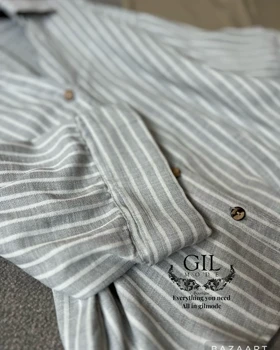 شومیز راه‌راه ژاکارد پنبه