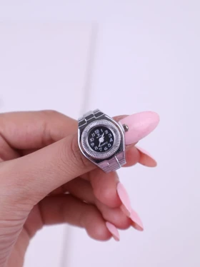 ساعت انگشتری کد W406 (مشکی)