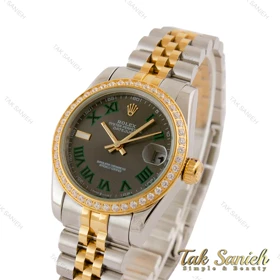 ساعت رولکس زنانه دو رنگ طلایی ویمبلدون دورنگین Rolex-5406-L