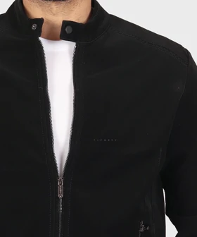 کت چرم مردانه مشکی 2422