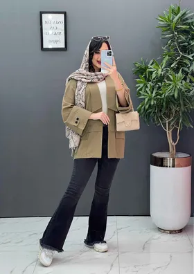 مانتو لینن کمر ژیله