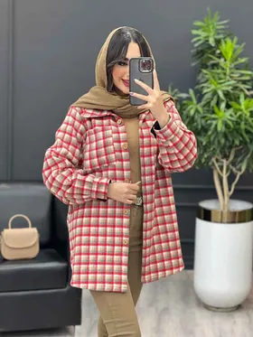 شکت دو جیب دکمه چوبی