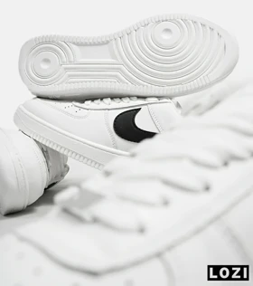 کفش کتانی بزرگ پا سفید مشکی NIKE AIR FORCE