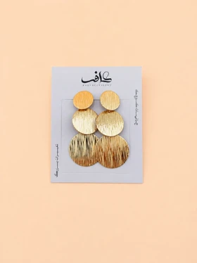 گوشواره پولکی طلایی