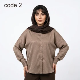 شومیز ساتن سنگی مدل یارین علیدسا