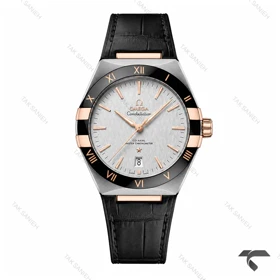 ساعت امگا کانسلیشن مردانه بند چرم مشکی صفحه سفید Omega-10767-G