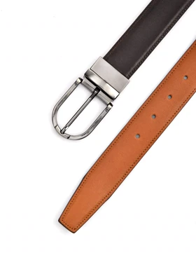 کمربند مردانه تمام چرم دورو کد X02