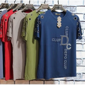 تیشرت زنانه ویسکوز نگین‌دار مجلسی لیزری