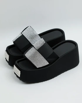 6727-41 - کفش صندل لژدار نگینی پنجه استیل 6727-41