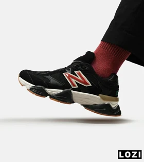 کفش کتانی مردانه و زنانه مشکی قرمز NEW BALANCE 9060