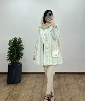 مانتو مجلسی ژاکارد حنا