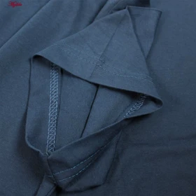 تیشرت آستین کوتاه مردانه روان بخش مدل کلاسیک رنگ سرمه ای