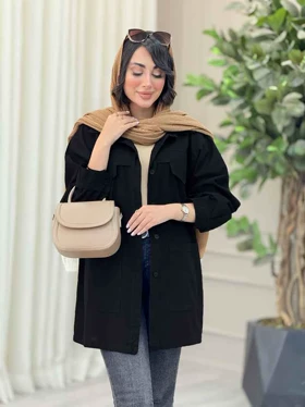 مانتو پشت ژیله برش‌دار