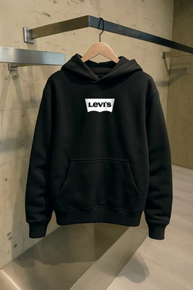 هودی مشکی طرح Levi's