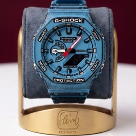 ساعت مچی مردانه جیشاک(G-Shock) 2100 مانگا انیمه رنگ آبی موتور ژاپن