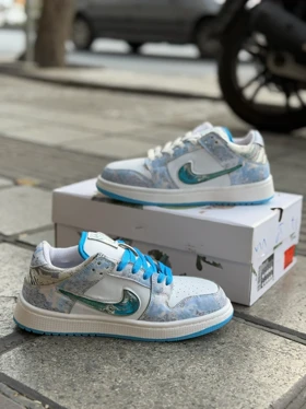 کتانی مردانه دراگون آبی سفید