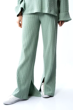 شلوار راسته بافت ژاکارد زنانه