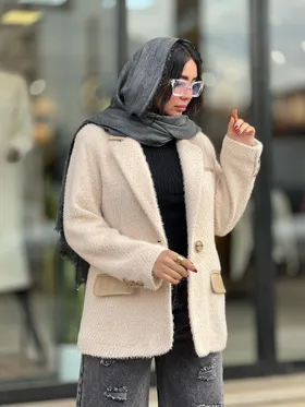 پالتو ترکیبی چرم ولمزور 704