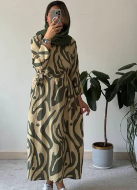 پیراهن مانتویی ماکسی افرا