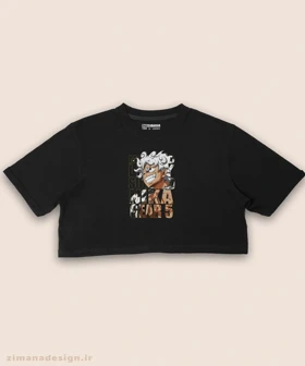 کراپ زنانه طرح وان پیس شخصیت جوی بوی کد 971