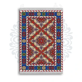 *جدید* فرشینه از جنس پارچه شانل مخمل ترک طرح فانتزی برند دفه کد 1825