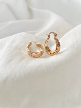 گوشواره حلقه‌ای طرح طلا