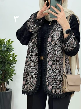 مانتو مجلسی سوزندوزی آدلین