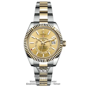 ساعت رولکس اسکای صفحه طلایی ROLEX Sky Dweller SGG1