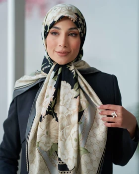 روسری ابریشم ژاکارد قواره 140 30209