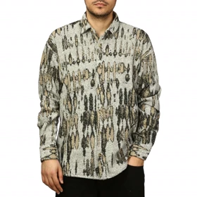 پیراهن آستین بلند طرح دار مردانه مدل 610313