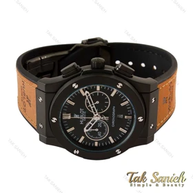 ساعت هابلوت مردانه سه موتوره مشکی قهوه ای Hublot-4153-G